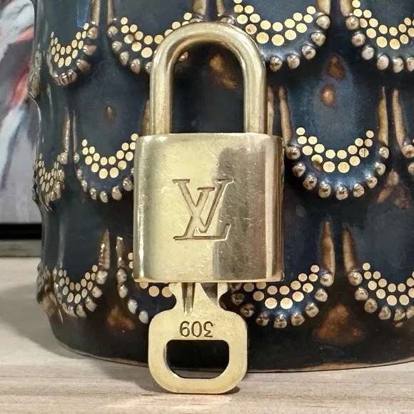 Authentic Louis Vuitton Padlock & Key #309 - Picture 2 of 6